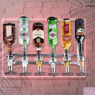 。壁掛倒酒分酒調酒架取酒酒吧西餐居家用自助倒酒架吧臺工具