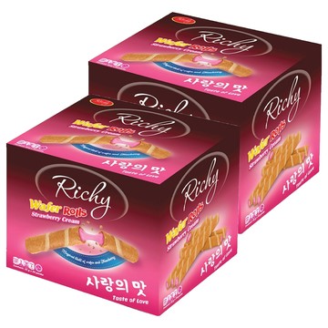 Richy 瑞奇 爆漿捲心三兄弟 草莓風味  440g  2盒