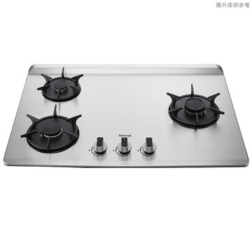 【林內】 【RB-L3700S(R)】檯面式彩焱不銹鋼三口爐瓦斯爐-右單口(天然氣)NG1(含全台安裝)