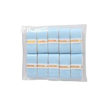 VICTOR 外握把布-10條入-羽毛球拍 羽球拍 勝利 GR2-10AM 白水藍