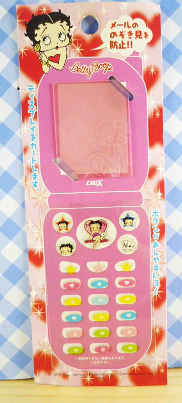 【震撼精品百貨】Betty Boop 貝蒂 手機貼紙-粉愛心 震撼日式精品百貨