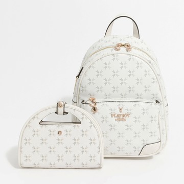 PLAYBOY - 後背包  White Bunny系列 - 米白色/551-0106-01-8