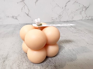 蜜瓜色原子球蠟燭