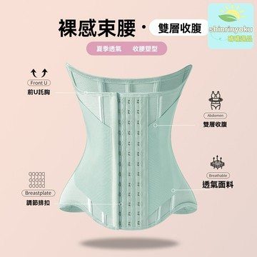 【強力塑形】束腰收腹帶 健身腰帶 運動束腰 塑身腰帶 雙層加壓 透氣面料 隱形穿戴 健身產後塑形必備