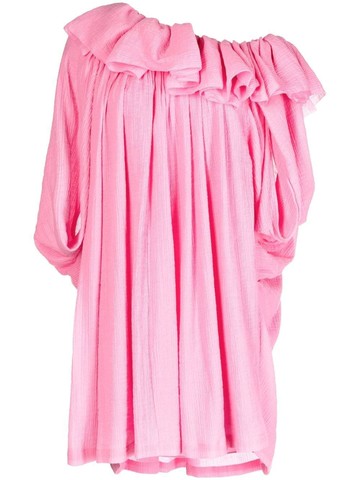 3.1 Phillip Lim - ruffled one-shoulder dress - women - Cotton/Nylon - M - Pink