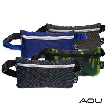 AOU 台灣製 YKK扣具 斜肩包 防盜貼身腰包 旅行腰包 運動腰包 隱形腰包 防搶 防竊03-021