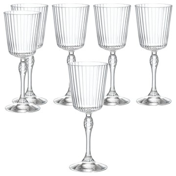 Bormioli Rocco 美式復古雕紋調酒高腳杯 6個 250ml  202 x 78mm