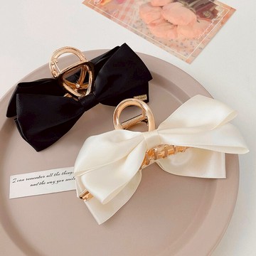 金屬蝴蝶結發夾女網紅新款高級感后腦勺抓夾鯊魚夾子頭飾發卡