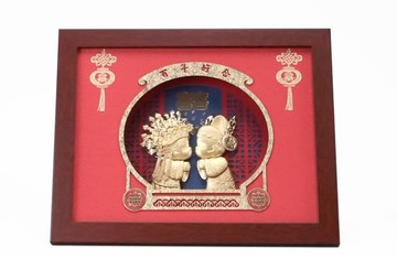 百年好合金箔畫 | 結婚紀念祝福佳偶首選