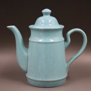 宋五大名窯汝窯天青釉執壺茶壺仿古家居茶具瓷器裝飾擺件古董古玩1入