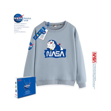 NASA聯名衛衣兒童男童女童機器貓叮當貓卡通印花春秋裝中大童上衣