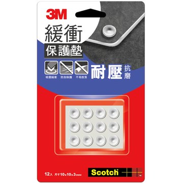3M 透明圓型 緩衝保護墊 12入