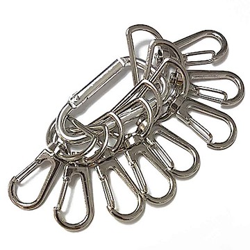 (8入)3.8cm 金屬可旋轉彈簧鈎 馬蹄環勾 彈簧扣(送2個D型環) 吊飾掛勾 背包扣