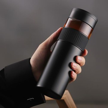 英國ENO高檔不銹鋼保溫杯男女士泡茶杯子商務便攜水杯茶水分離杯