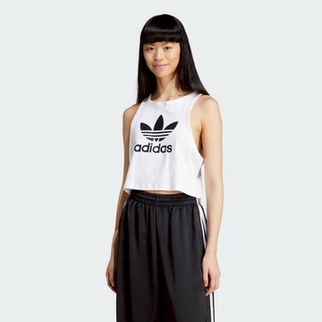 【ADIDAS】 TREFOIL TANK 運動背心 女款 白 穿搭 三葉草 IP0679