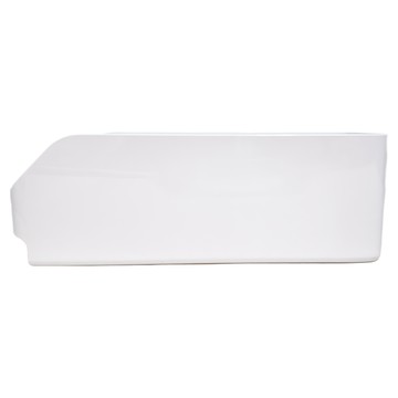 懶角落 敞口收納盒 無隔板 小號 PET材質 中國製造  白色  1個