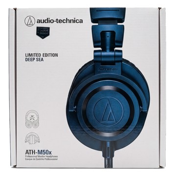 audio-technica 鐵三角 有線版專業型 監聽耳機 原廠保固 285g  深海藍  ATH-M50- DS