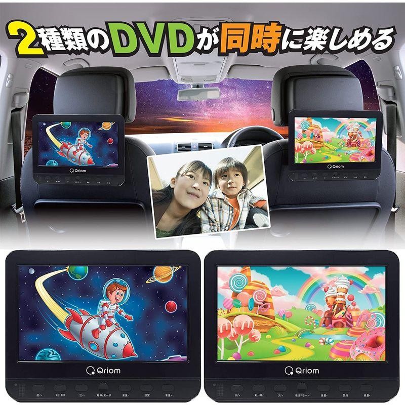 女の子向けプレゼント集結 YAMAZEN ヘッドレストモニターDVDプレーヤー CPD-M101 B 