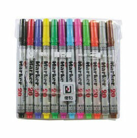 英士20速乾油性筆1.0mm(12色組)
