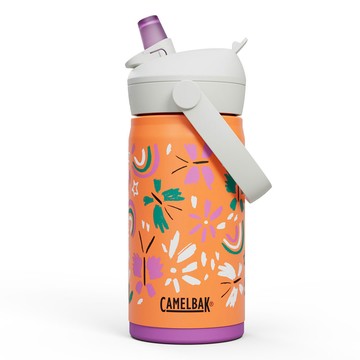 【墾趣】CAMELBAK 350ml Flip Straw兒童吸管不鏽鋼保溫瓶(保冰) 蝶舞彩虹