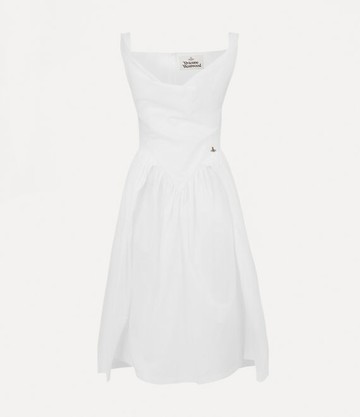 Vivienne Westwood Sunday Dress Compact Poplin White 38 Women