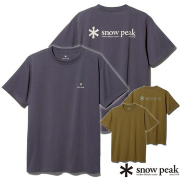 【Snow Peak】Snow Peak Logo 圓領短袖T恤.運動休閒上衣/吸濕快乾/ TS-23AU001