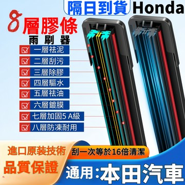 隔日到貨 本田雨刷 八層雨刮器 汽車雨刷 車用雨刮 雨刷 雨刮CRV Accord Fit HRV City Civic