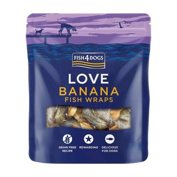 FISH4DOGS 海洋之星 珍愛營養點心  魚皮香蕉  100g  1包