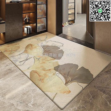 【卓越優選館】北歐輕奢花卉凱尼絨地墊 耐磨防滑入門腳墊 除塵刮沙家居地毯 客廳玄關吸水地墊