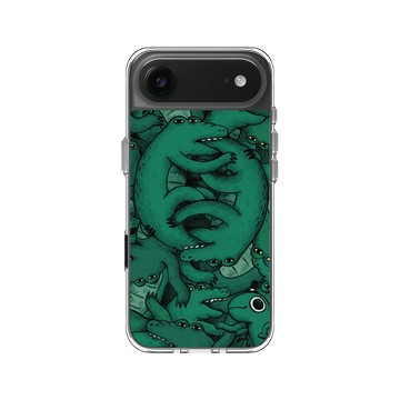 iPhone Air Clear Case（相機按鈕） 透明 - 怪奇事物所 Incrediville - 肥尾鱷魚密集恐懼症