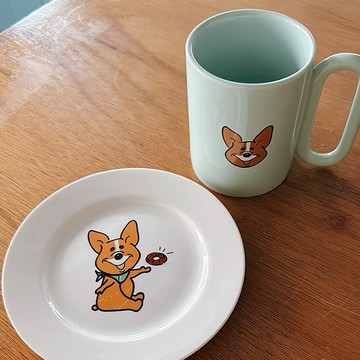 快速出貨【奶油先生】獨家柯基Logo餐具1+1組合福袋