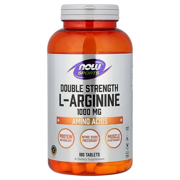 NOW Foods, 運動，雙倍功效 L-精胺酸，1,000 毫克，180 片