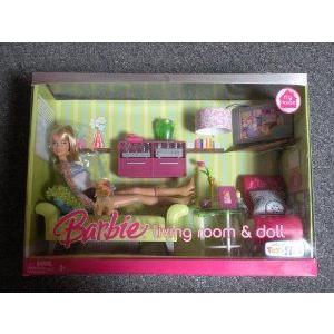 Barbie(バービー) Living Room Doll Set ドール 人形 フィギュア