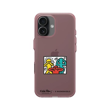 iPhone 17 Clear (相機按鈕) 晶醺玫 - Keith Haring - See No Evil, Hear No Evil, Speak No Evil