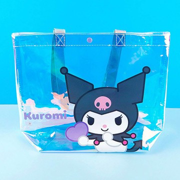韓國配件連線 - 雷射炫光透明防水肩背包-卡通人物庫洛米