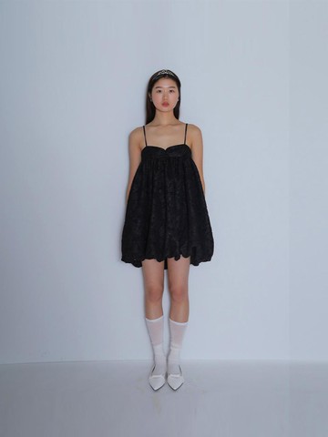 BOMNAL BALLOON DRESS [BLACK]