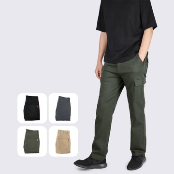 超柔棉彈力工作長褲－軍綠色