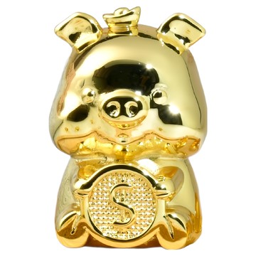 命運好好玩 金賺元寶發財豬 8110309  1個  金色