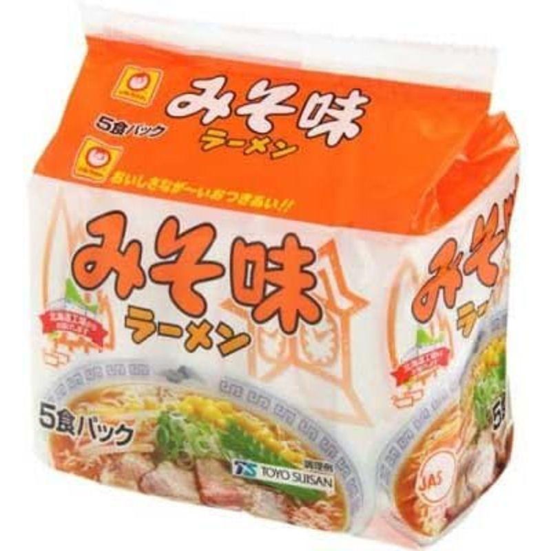 食品 マルちゃん みそ味ラーメン 袋 5食パック×6個