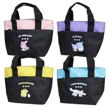 小禮堂 Sanrio 三麗鷗 保冷手提午餐袋 (黑好友款) 美樂蒂 大耳狗 布丁狗 酷洛米