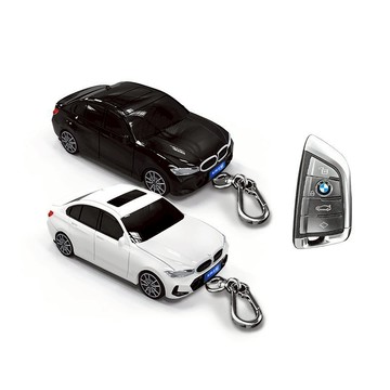 🔥【免費客製車牌】BMW F30 寶馬3系鑰匙套 320I 328I 刀鋒鑰匙保護殼扣 帶燈光個性禮物 汽車模型鑰匙殼