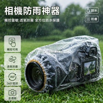 台灣出貨✨ 相機防水罩 通用型攝影保護套 長焦鏡頭專用 透明觸控設計 戶外防雨套 微單單反適用