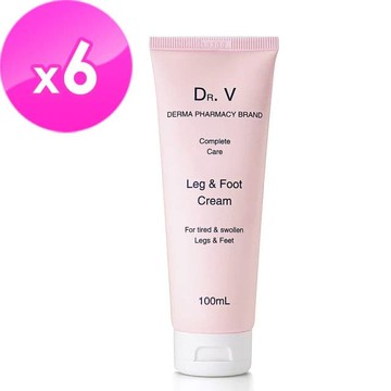 【澳洲 Dr. V】專業級配方-護腿與腳乳霜(6入組 100ml/支)