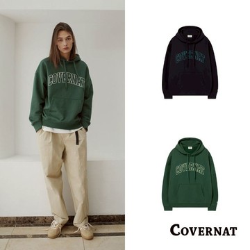 [COVERNAT]25SS 長袖連帽衫女士 復古美式帽t 春季休閒百搭套頭連帽衛衣大學t（多色任選）