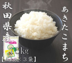 米 お米 令和5年産 秋田県 あきたこまち 5kg×3袋 合計 15kg