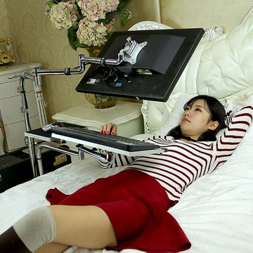 【新北現貨】電腦椅電競休閒椅臺式電腦桌椅一體椅鍵盤托鼠標托架電腦支架鼠標鍵盤托架懶人椅 99購物節