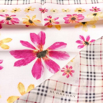 Burberry 復古手帕 花卉綻放設計 20 x 20 英吋