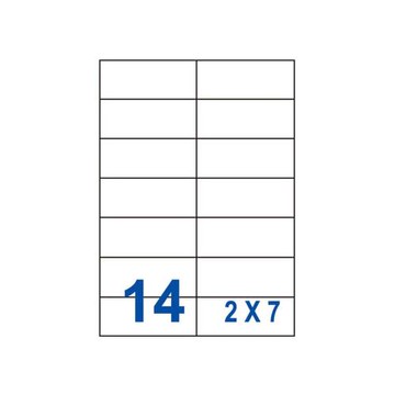 裕德 三用 電腦 標籤 14格 105X42.3mm 白色 1000張 /箱 US4674-1K