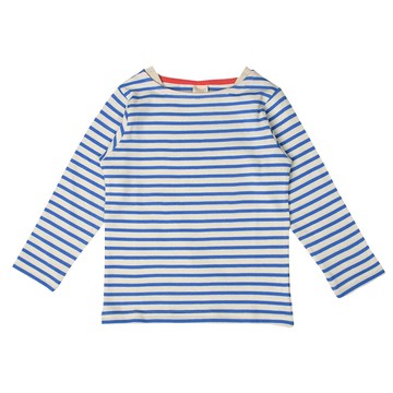 akachan honpo - 長袖T恤-花紋-藍色