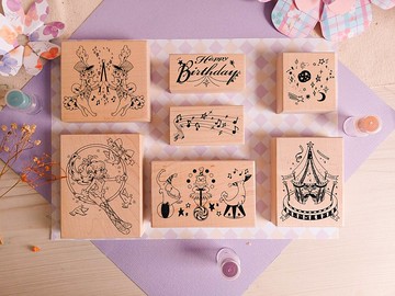 夢幻馬戲團楓木印章組